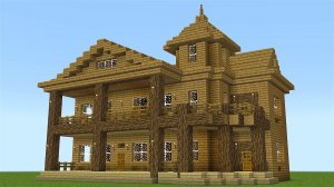 Майнкрафт - Как построить огромный деревянный особняк. Minecraft