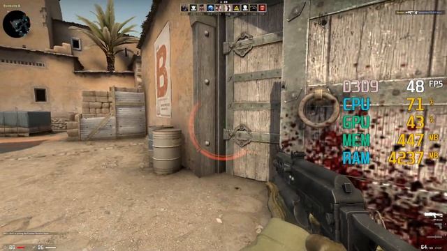 AMD Radeon HD 5750 -- Intel Core 2 Duo E8400 -- CSGO FPS Test Dust 2 Low смотреть онлайн
