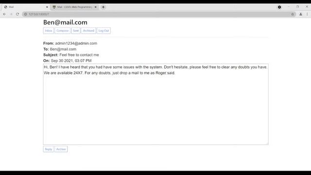 CS50's Web Programming with Python and JavaScript | Project3 - Mail смотреть онлайн