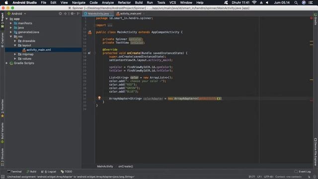 Use Spinner (drop down menu) in Android Studio смотреть онлайн