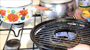 Сковорода гриль -  газ/ жарю окорочка