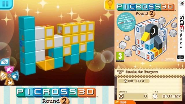 Picross 3D Round 2! Book 4 Puzzles For Everyone Hard Mode смотреть онлайн