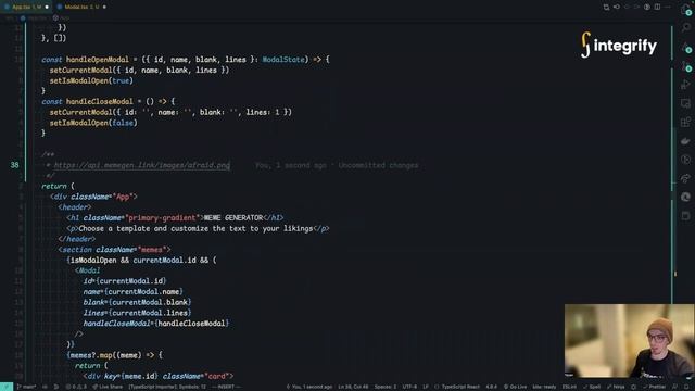 Build a Meme generator using meme API, React, and TypeScript - Tutorial смотреть онлайн