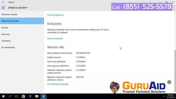 How to Remove Exclusions from Windows Defender on Windows® 10 - GuruAid