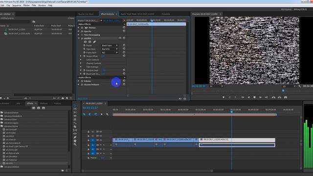 Как сделать эффект старой пленки VHS видеомагнитофона смотреть онлайн