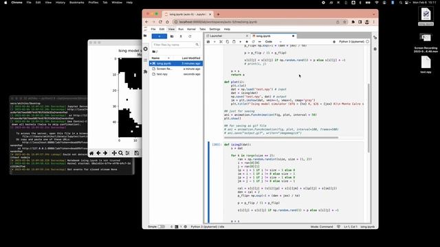 Ising model Monte Calro simulation using Python смотреть онлайн