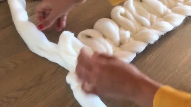 DIY Tutoriel: tricoter une couverture XXL avec les mains en laine merinos ComfyWool смотреть онлайн