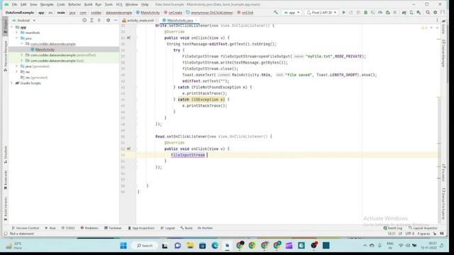 Write/Read Text File to Internal Storage - Android studioTutorial смотреть онлайн