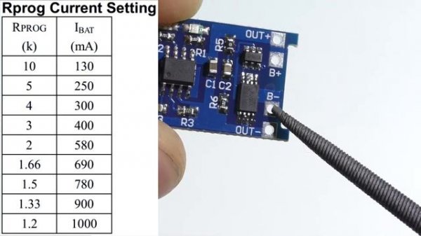 Плата зарядки литий ионных аккумуляторов .