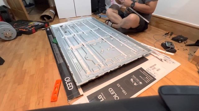 55”LG TV 55UJ630V LED ARRAY/ BACKLIGHT REPLACEMENT TIMELAPSE смотреть онлайн
