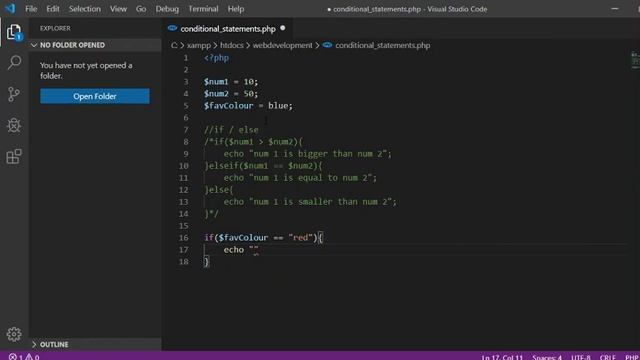 PHP Conditional statements смотреть онлайн