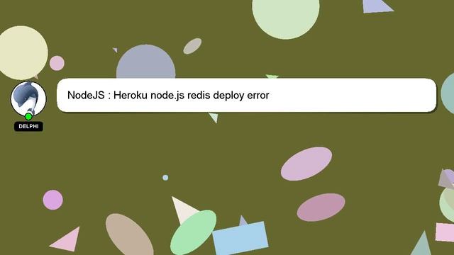 NodeJS : Heroku node.js redis deploy error смотреть онлайн