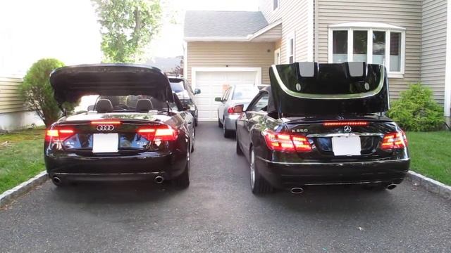 Audi A5 Convertible versus Mercedes Benz E350 Convertible - which one opens faster? смотреть онлайн