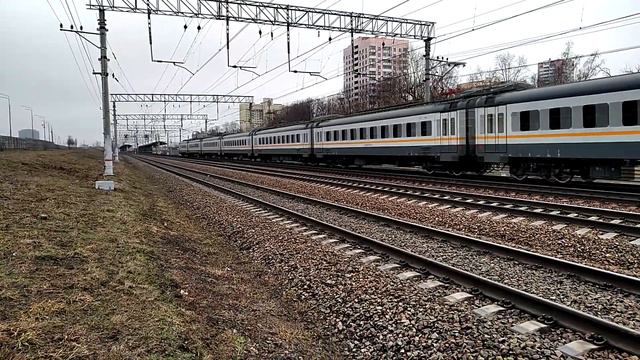 Электропоезд ЭП2Д-0184 (ЦППК) пригородный поезд №6543 Ипподром - Москва. смотреть онлайн