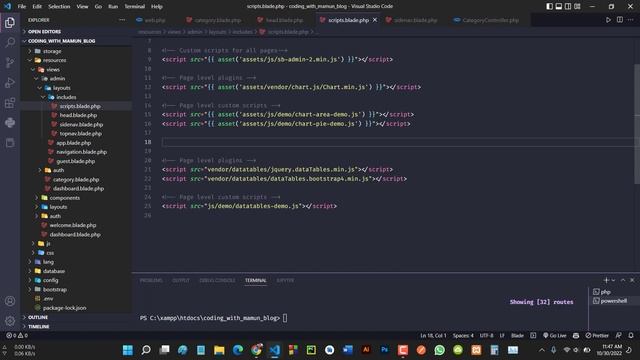 Blog application with Laravel | category create by eloquent ORM, view data from database (bangla) смотреть онлайн