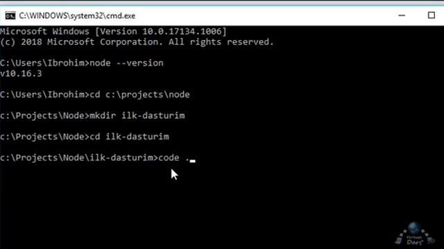 Node'ni o'rnatib unda ilk dasturimizni yozamiz. смотреть онлайн