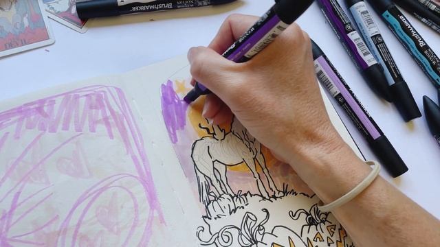 Draw with me: Halloween edition ? Spooky sketchbook смотреть онлайн