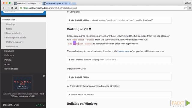Beginning Python: Installing PIL/Pillow | packtpub.com смотреть онлайн