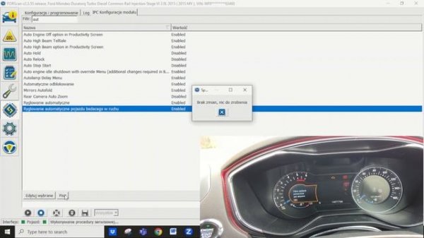 Automatyczne Ryglowanie Drzwi - Ford Mondeo (mk5) - Forscan + Vgate (vLinker FS)