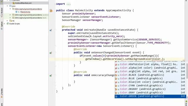 Android Basic Tutorial 36 (sensor) смотреть онлайн