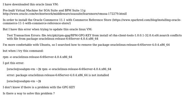Error when trying to update Oracle linux server 6.4 смотреть онлайн