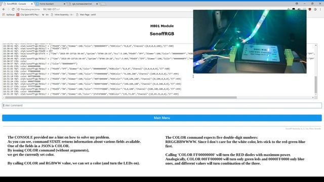 H801 RGB Controller W. Tasmota And Homeassistant