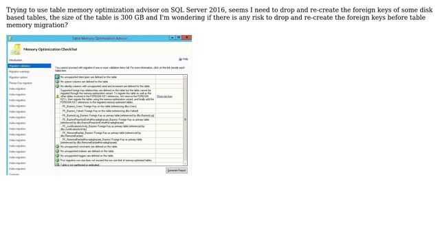 Databases: SQL Server 2016 issue regarding migration of in-memory table and foreign keys смотреть онлайн