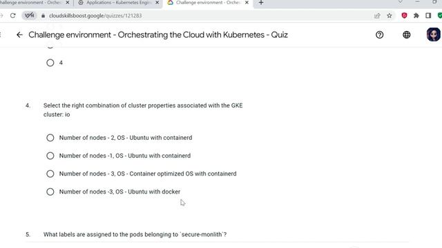 Qwiklabs| Challenge environment - Orchestrating the Cloud with Kubernetes - Quiz Solution смотреть онлайн