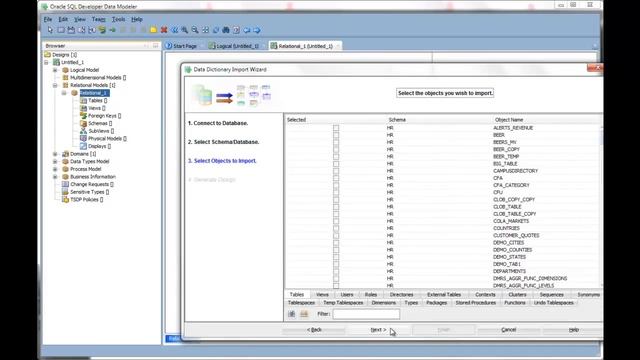 Importing a Data Dictionary to a Model using Oracle SQL Developer Data Modeler смотреть онлайн