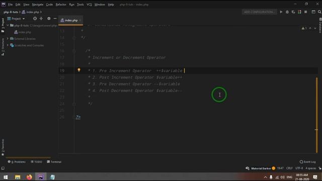 PHP 8 Tutorial Hindi Part 11 | Increment or Decrement Operator | The Test Coder смотреть онлайн