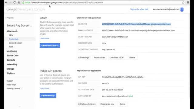 [OUTDATED] How to obtain Google API Key and Client ID - Embed Any Document Plus Wordpress Plugin смотреть онлайн