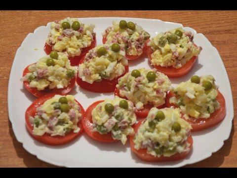 Холодные закуски - закуска из помидоров). смотреть онлайн