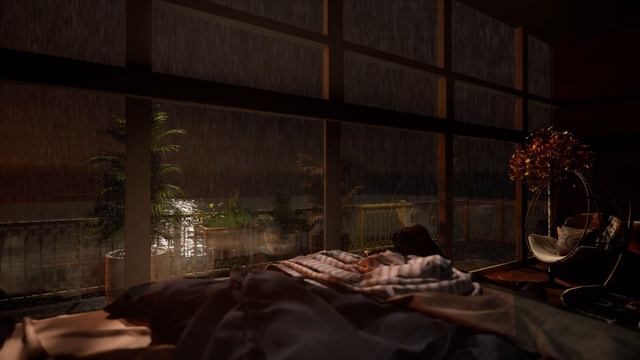 Rain Sound On Window & Thunder Sounds | Cozy Bedroom Ambience | Rain Sounds 8 Hours