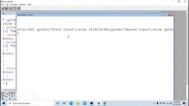 R Programming (Data Science using R ): IF ELSE LOOP WHILE LOOP смотреть онлайн