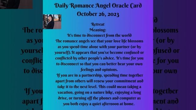 Daily Romance Angel Oracle Card October 26, 2023 #tarot смотреть онлайн