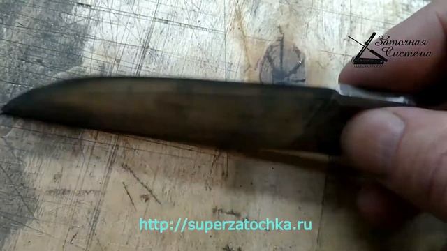 Реанимация рисунка дамасского клинка, заточка. Reanimation of the damask blade drawing, sharpening. смотреть онлайн