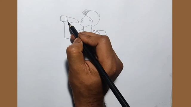 How to draw a boy drinking water || pencil sketch drawing tutorial for beginners смотреть онлайн