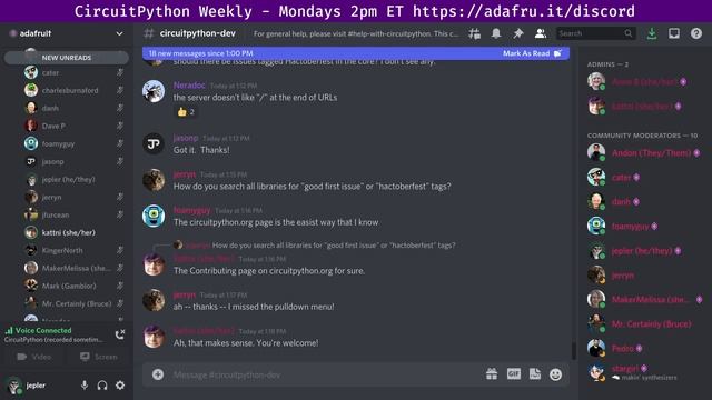 CircuitPython Weekly Meeting for October4 , 2021 @circuitpython #circuitpython #adafruit смотреть онлайн
