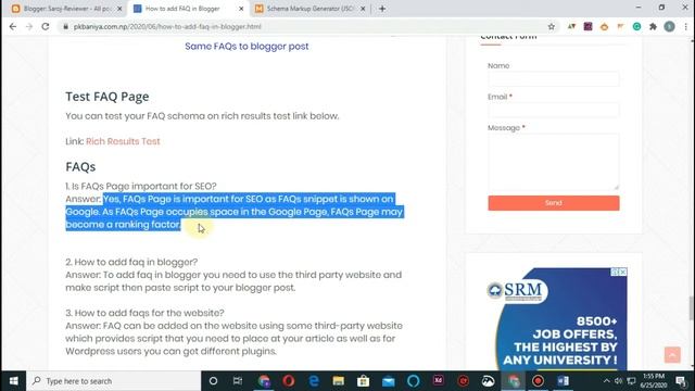 How to Add FAQ Schema in blogger | 100% working faqs for blogger. смотреть онлайн