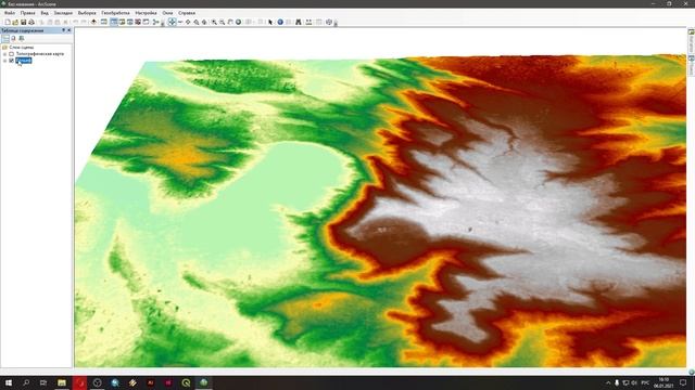 ArcGIS 10 - № 36. ArcScene. Базовая растровая модель