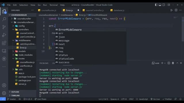 #23 Custom Error Handler, MERN STACK COURSE смотреть онлайн