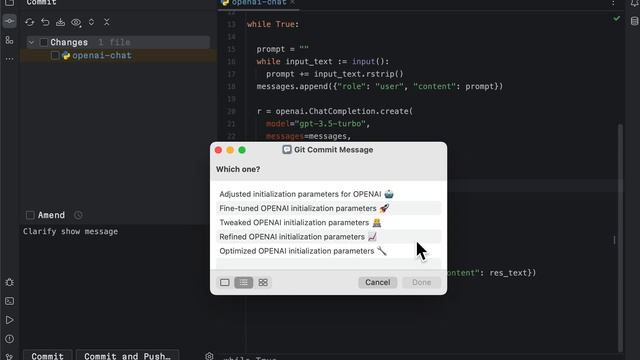 Create Git commit message with Mac shortcuts.app using OPENAI API смотреть онлайн