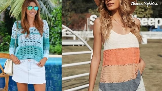Летние вязаные идеи в технике колорблок. Самые интересные и актуальные образы. смотреть онлайн