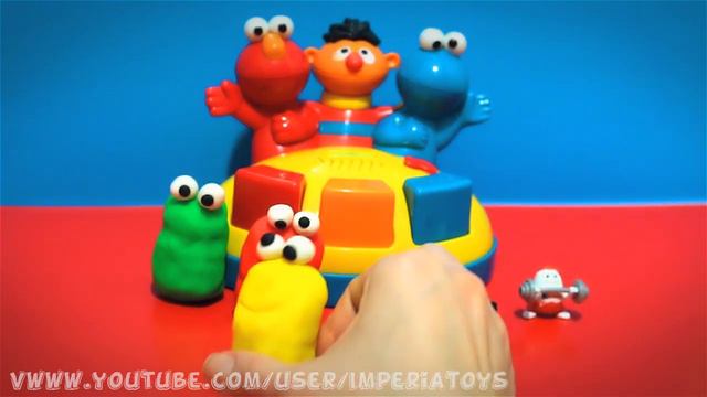 5 Play-Doh Surprise! Playdough Cookie Monster Elmo Ernie Sesame Street Playset Cars Kinder Eggs Toy смотреть онлайн