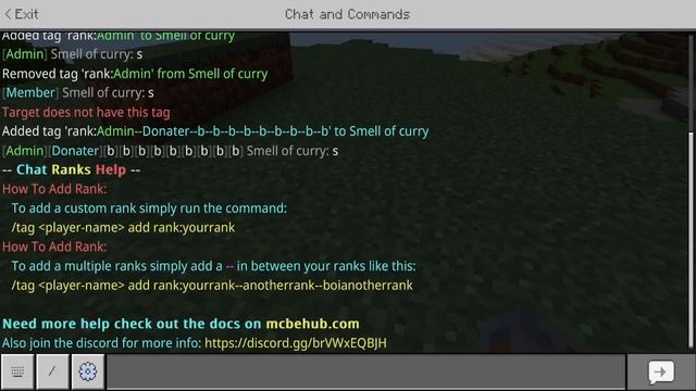 Chat Ranks V3 | Minecraft Bedrock | 1.17.X | Chat Rank Tags | Fully Custom Server Ranks | UPDATED | смотреть онлайн