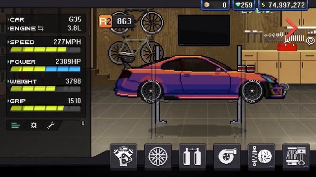 BEAST Drift Infiniti Skyline G35 Build in Pixel Car Racer! смотреть онлайн