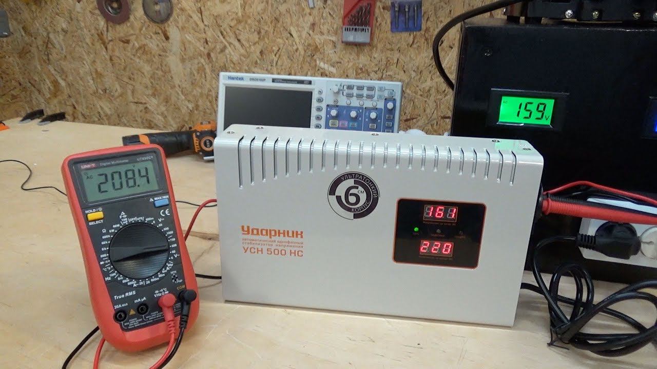 Тест Ударник УСН 500 НС. Стабилизатор напряжения для котла, телевизора и другой техники смотреть онлайн