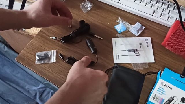 Распаковка микрофона Boya m1 из dns. смотреть онлайн