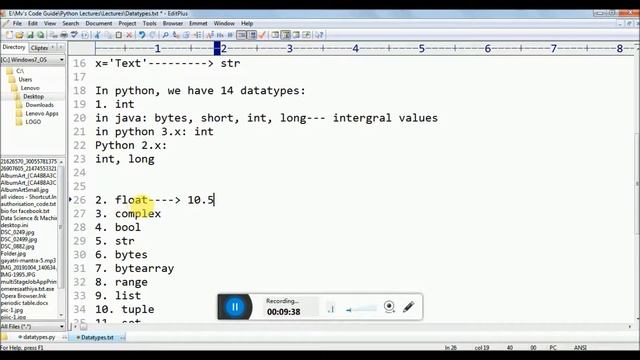 7. Data types in Python - Lecture 1 смотреть онлайн