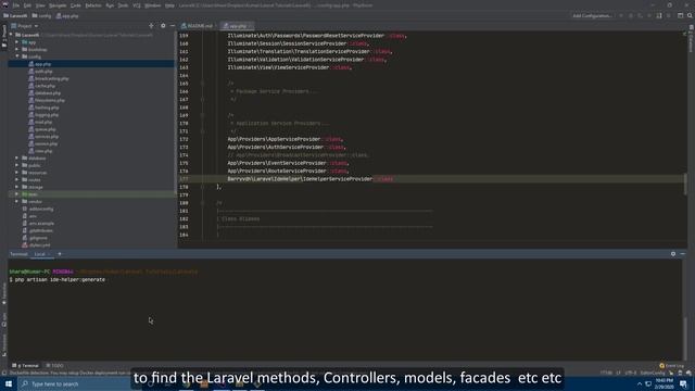 PhPStorm Laravel Autocompletion смотреть онлайн